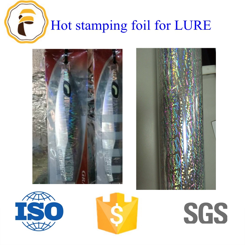 Wholesale colorful hot stamping foil for fishing lure, Holographic paper stickers,holographic self adhesive paper films