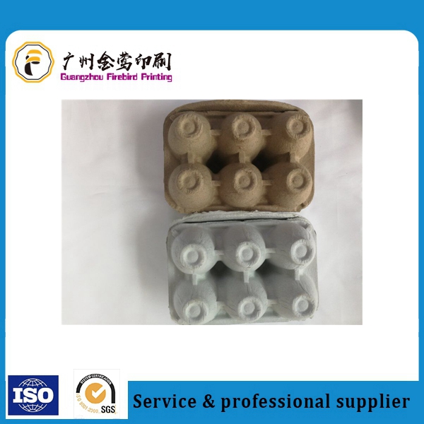Factory 6 pcs wholesale with competitive price for Biodegradable paper egg tray with cover